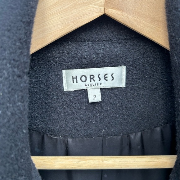 Horses Atelier Oversized black “The Winter” wool Coat, size “2” - Picture 14 of 15